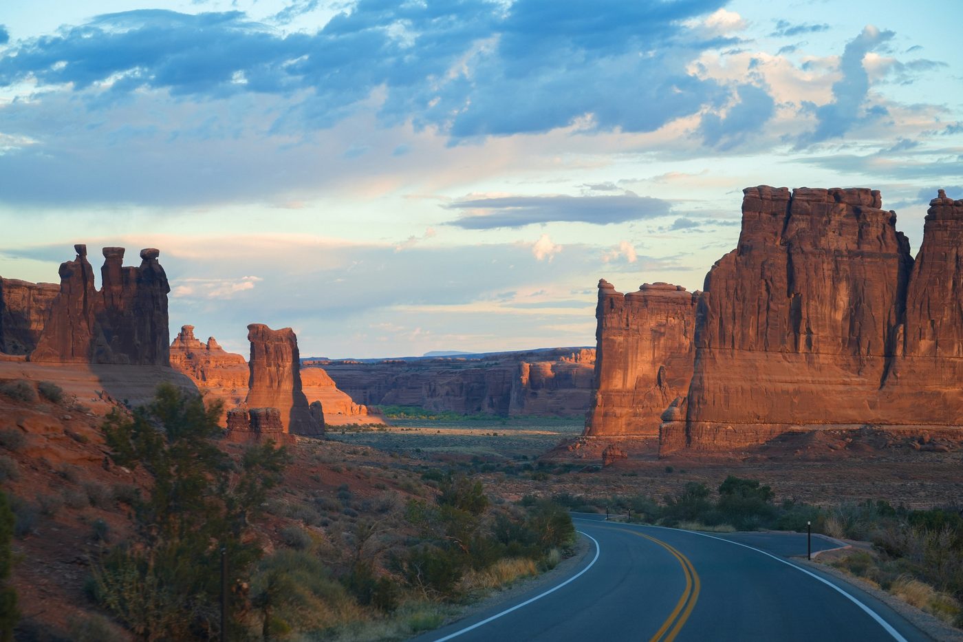 Road through canyon country — tribal sovereign territory in the American Southwest governed by the Iipay Nation